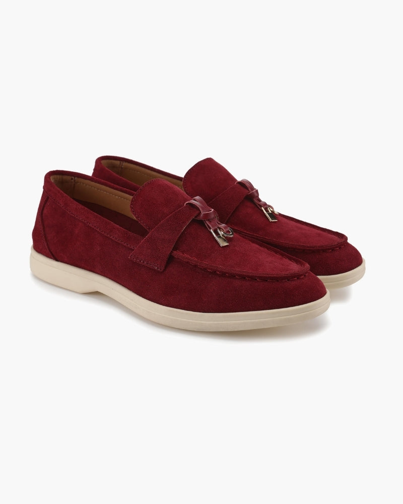 Mocassins femme en daim à enfiler 15