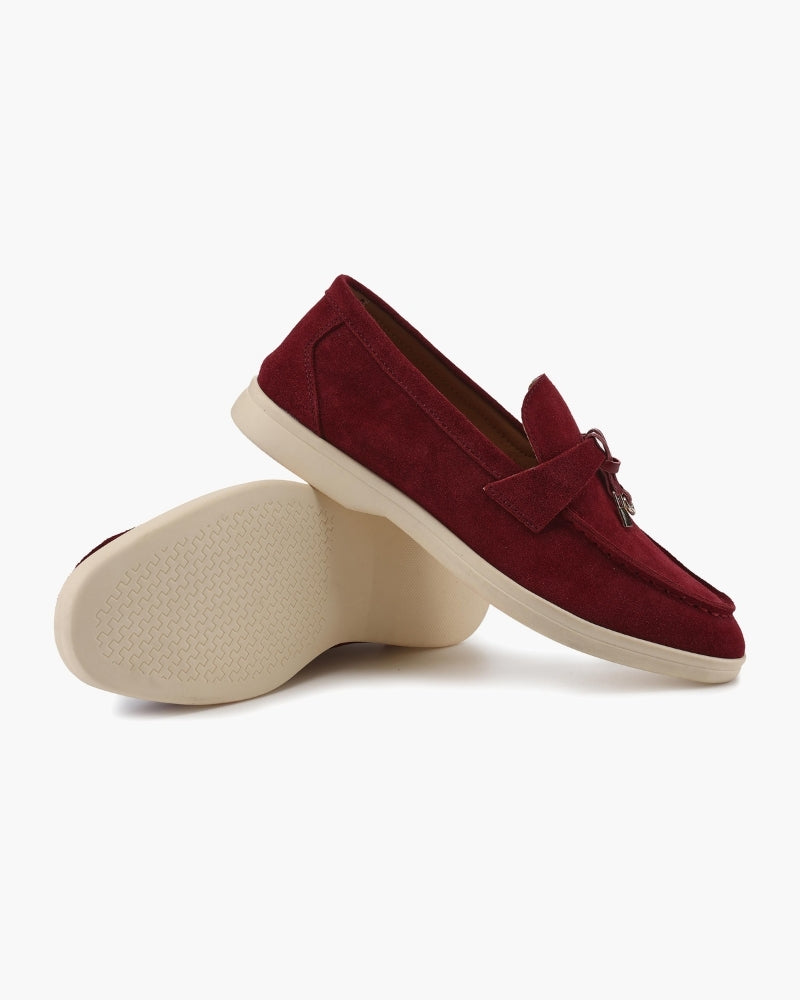 Mocassins femme en daim à enfiler 16