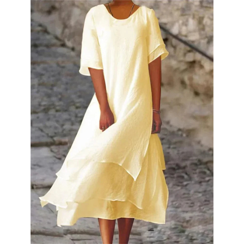 Robe midi fluide à coupe ample femme