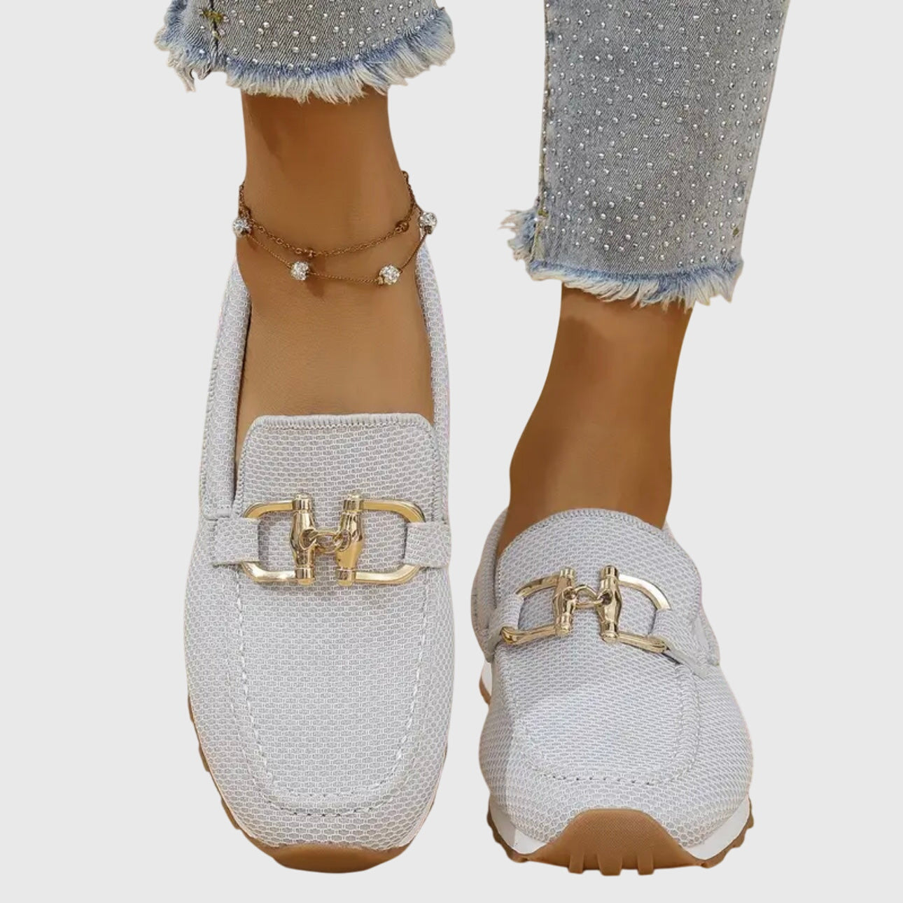 Mocassins femme en maille à semelle amortissante 3