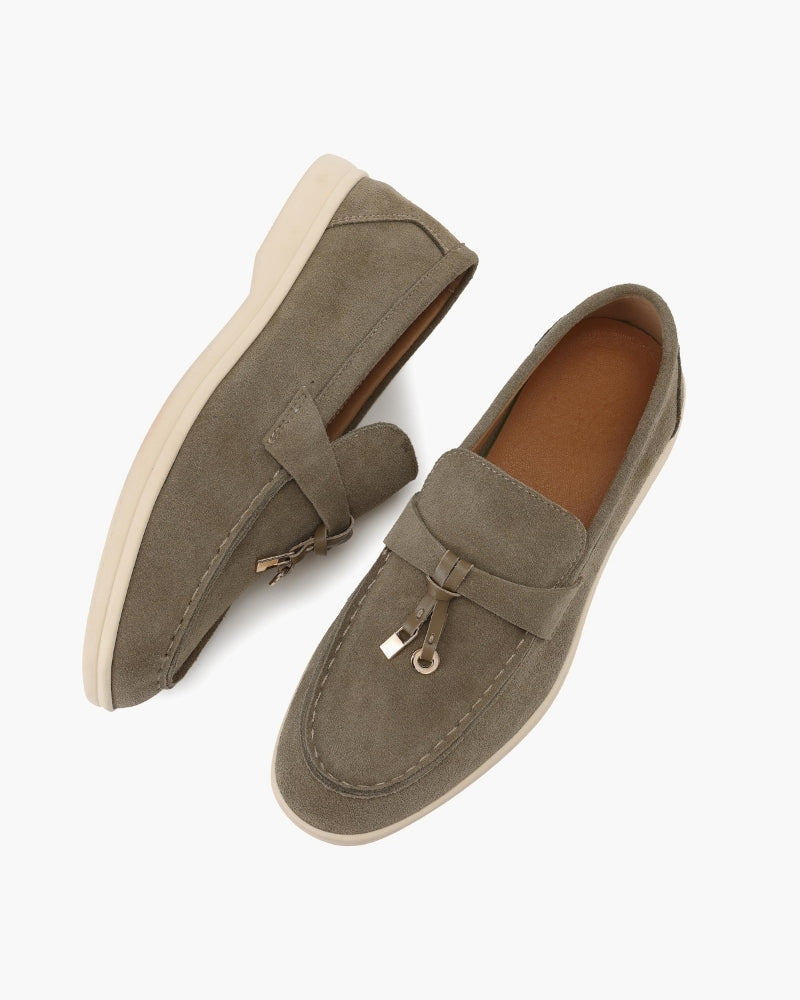 Mocassins femme en daim à enfiler 13