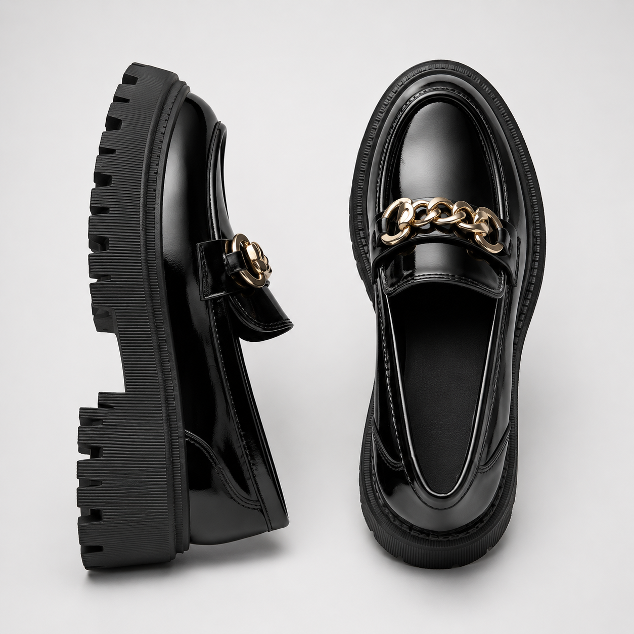 Mocassins femme à talon bloc et plateforme 4