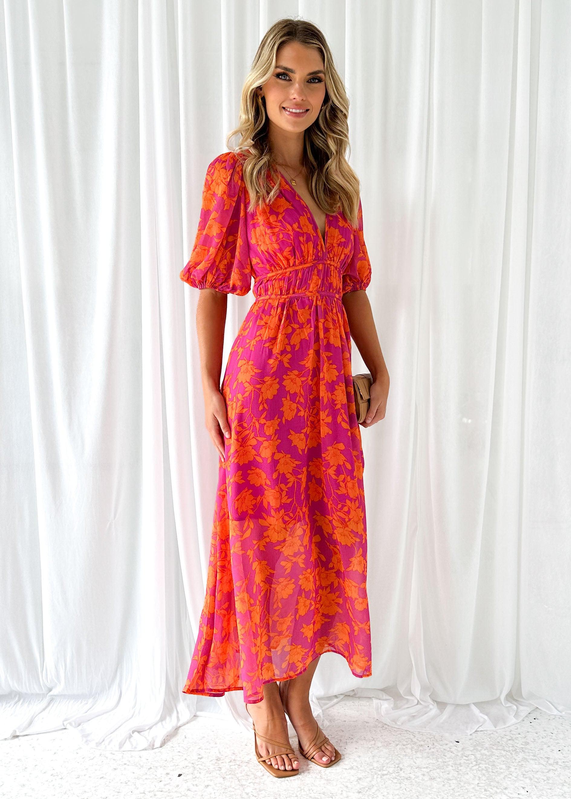 Robe longue d'été pour femme élégante avec col en V et coupe flatteuse confortable