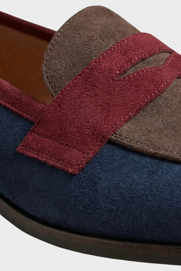 Mocassins femme à bout rond et petit talon