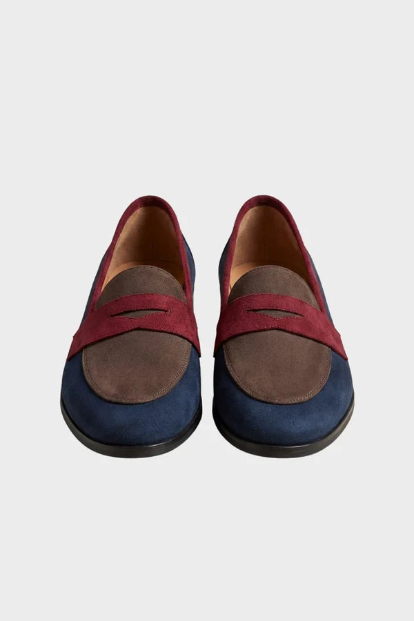 Mocassins femme à bout rond et petit talon