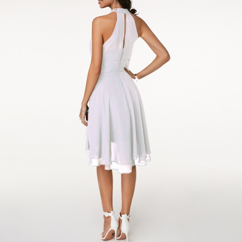 Robe midi élégante avec ruches femme