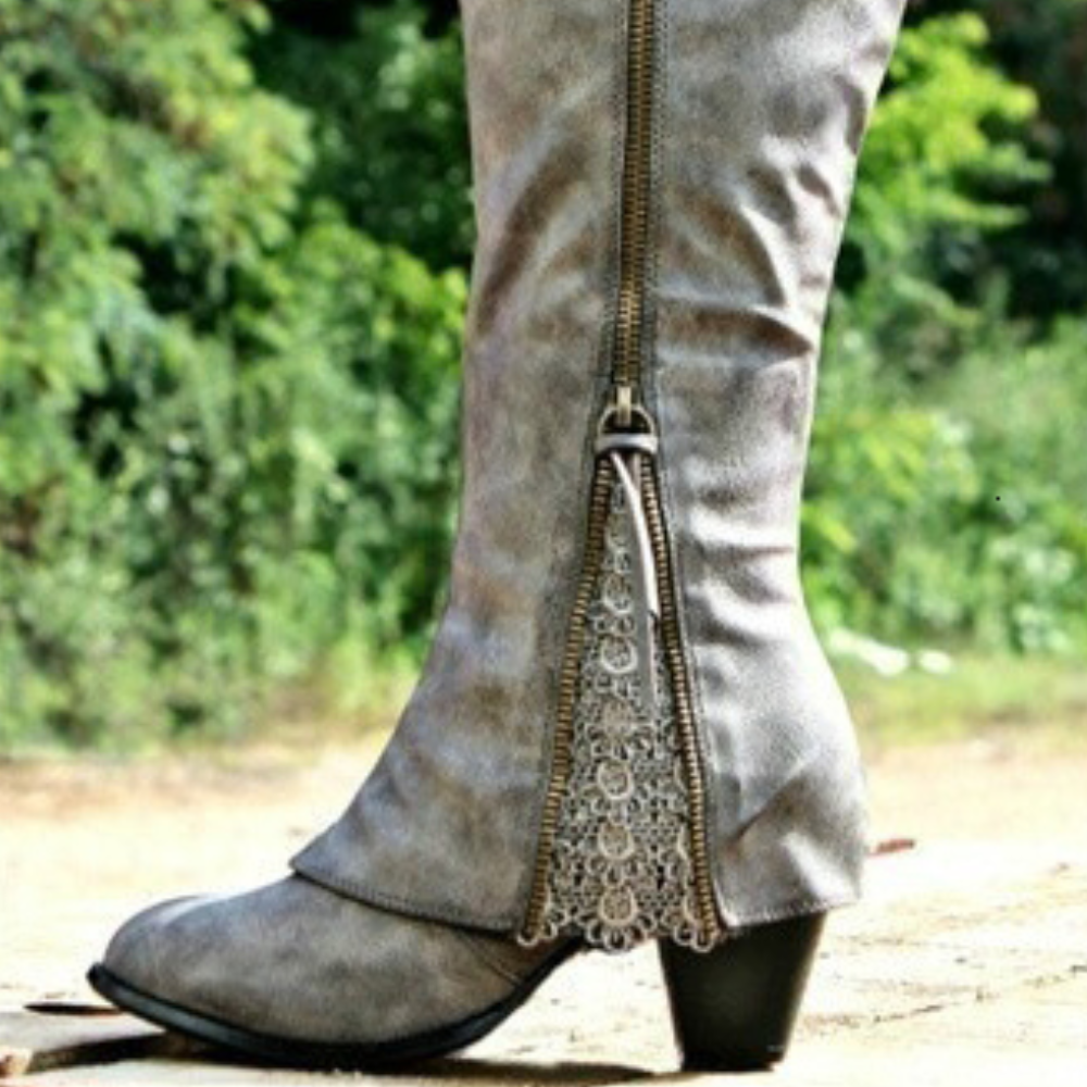 Bottes à talon femme hautes à bout pointu et talon bloc élégant 5