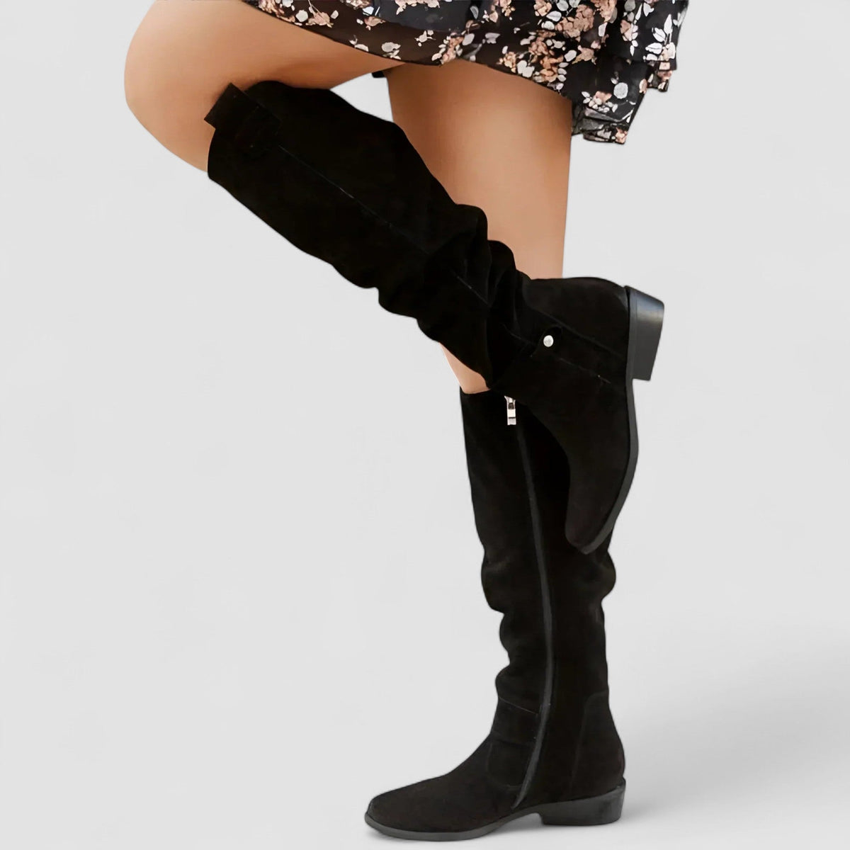 Bottes confort femme à talon et coupe large respirantes 5