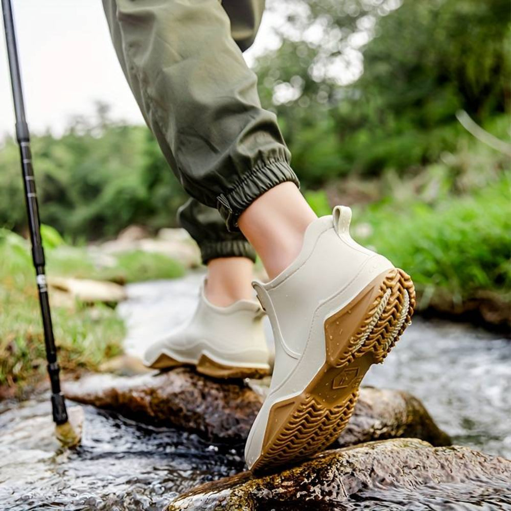 Bottes de pluie femme en caoutchouc imperméables à tige mi-haute 7