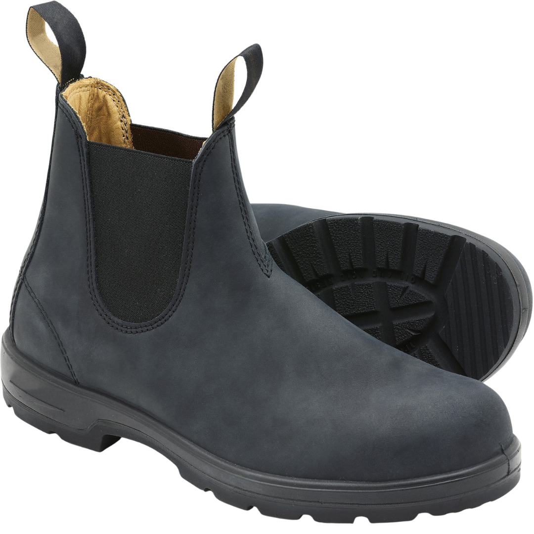 Bottines chelsea femme en cuir à talon plat et bout rond 1