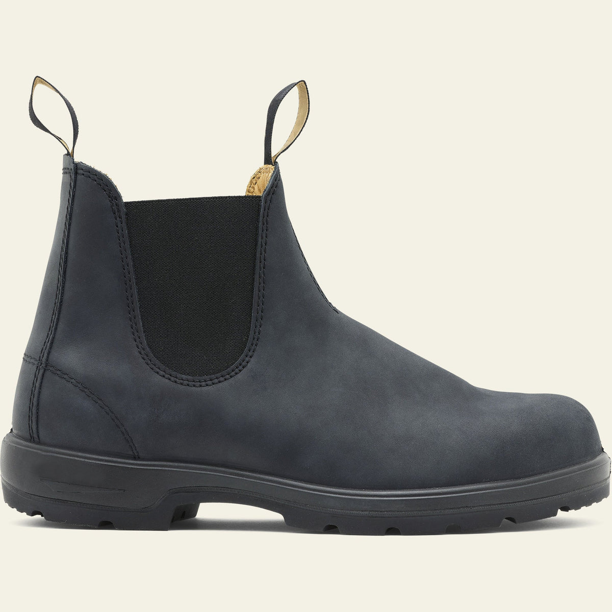 Bottines chelsea femme en cuir à talon plat et bout rond 3