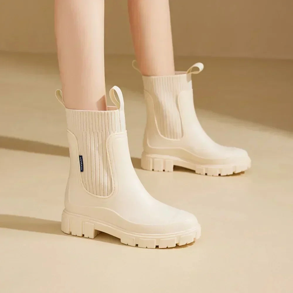 Bottines chelsea femme imperméables à enfiler avec semelle antidérapante 11