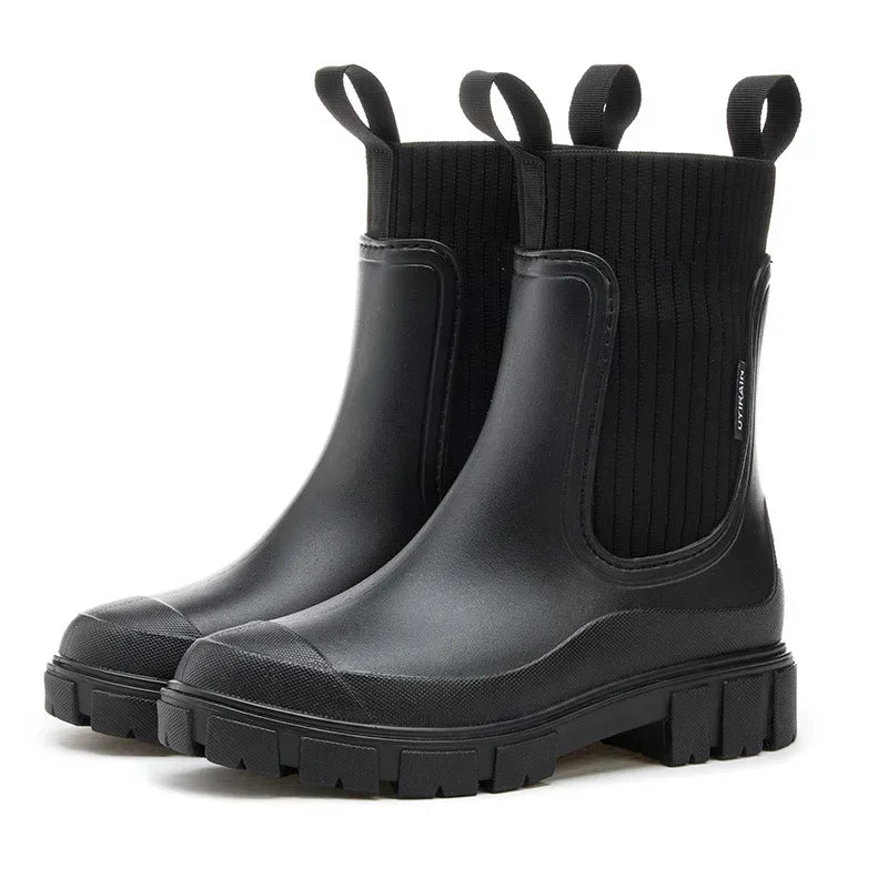 Bottines chelsea femme imperméables à enfiler avec semelle antidérapante 5