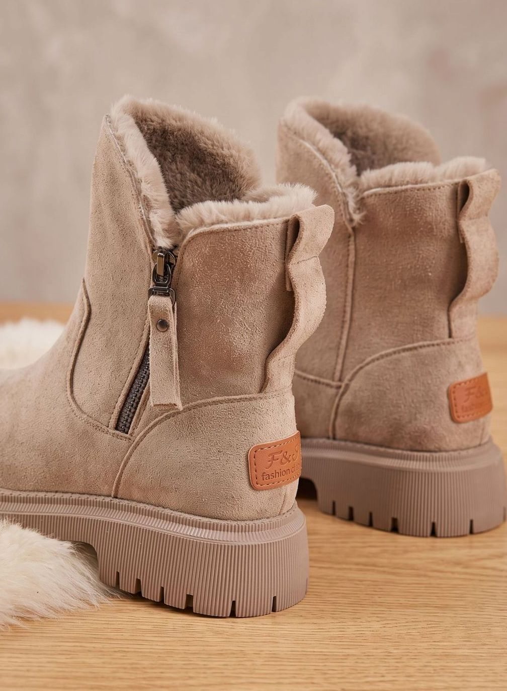 Bottines femme d'hiver déperlantes à doublure chaude et fermeture éclair 2