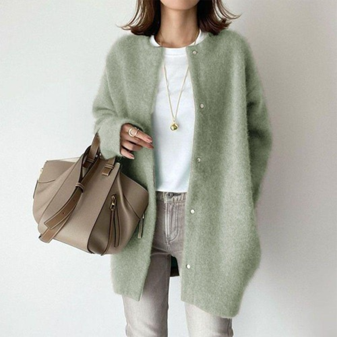 Cardigan femme léger en coton mélangé à coupe ample 6