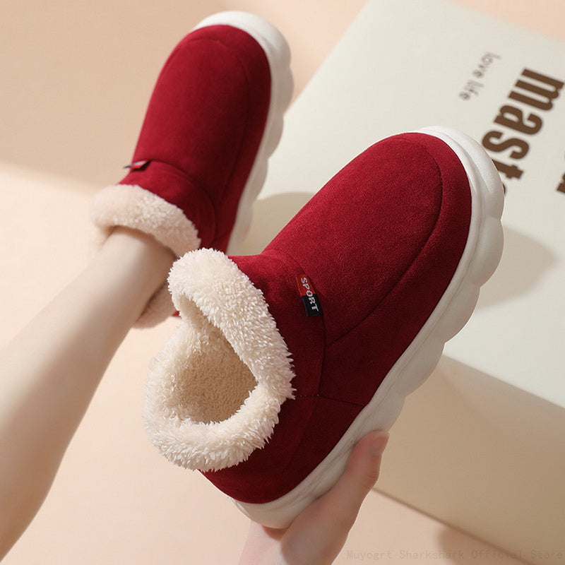 Chaussons femme fourrés à semelle antidérapante semelle de maintien 8