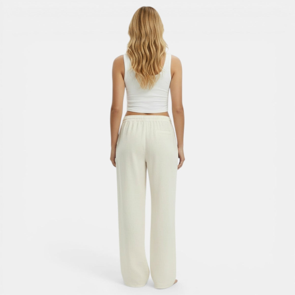 Pantalon large en lin femme