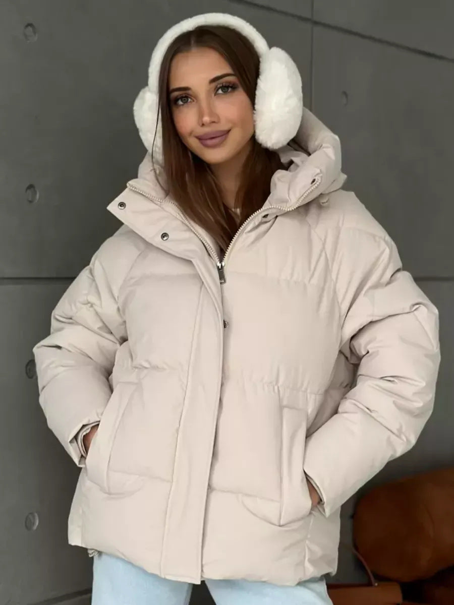 Doudoune femme oversize à capuche et poches intégrées 2