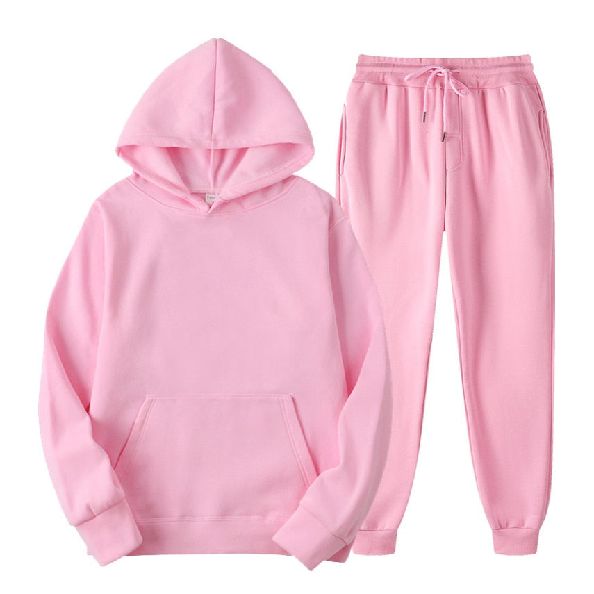 Ensemble jogging femme à capuche, poche kangourou et taille élastique 8