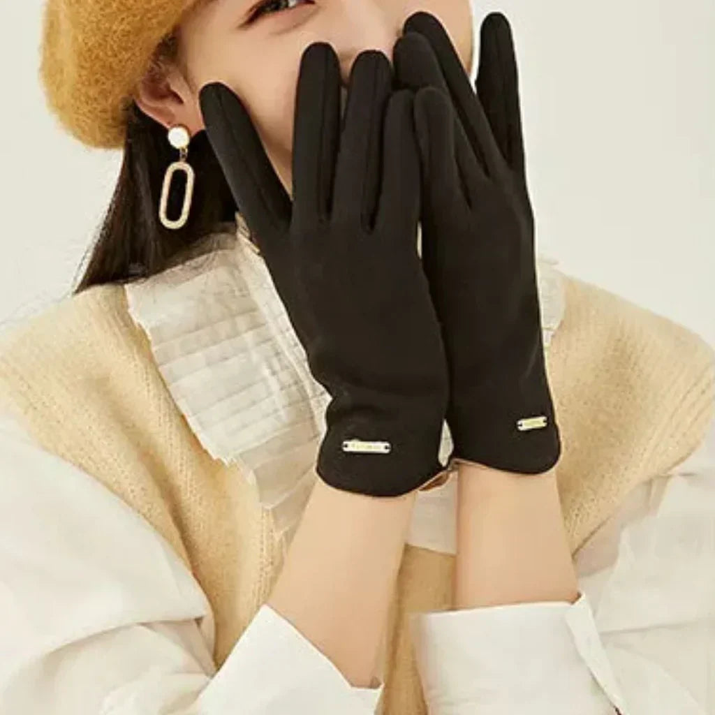 Gants d'hiver femme tactiles à doublure en laine 10