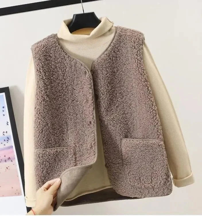 Gilet femme en peluche doux et léger pour la mi-saison 3
