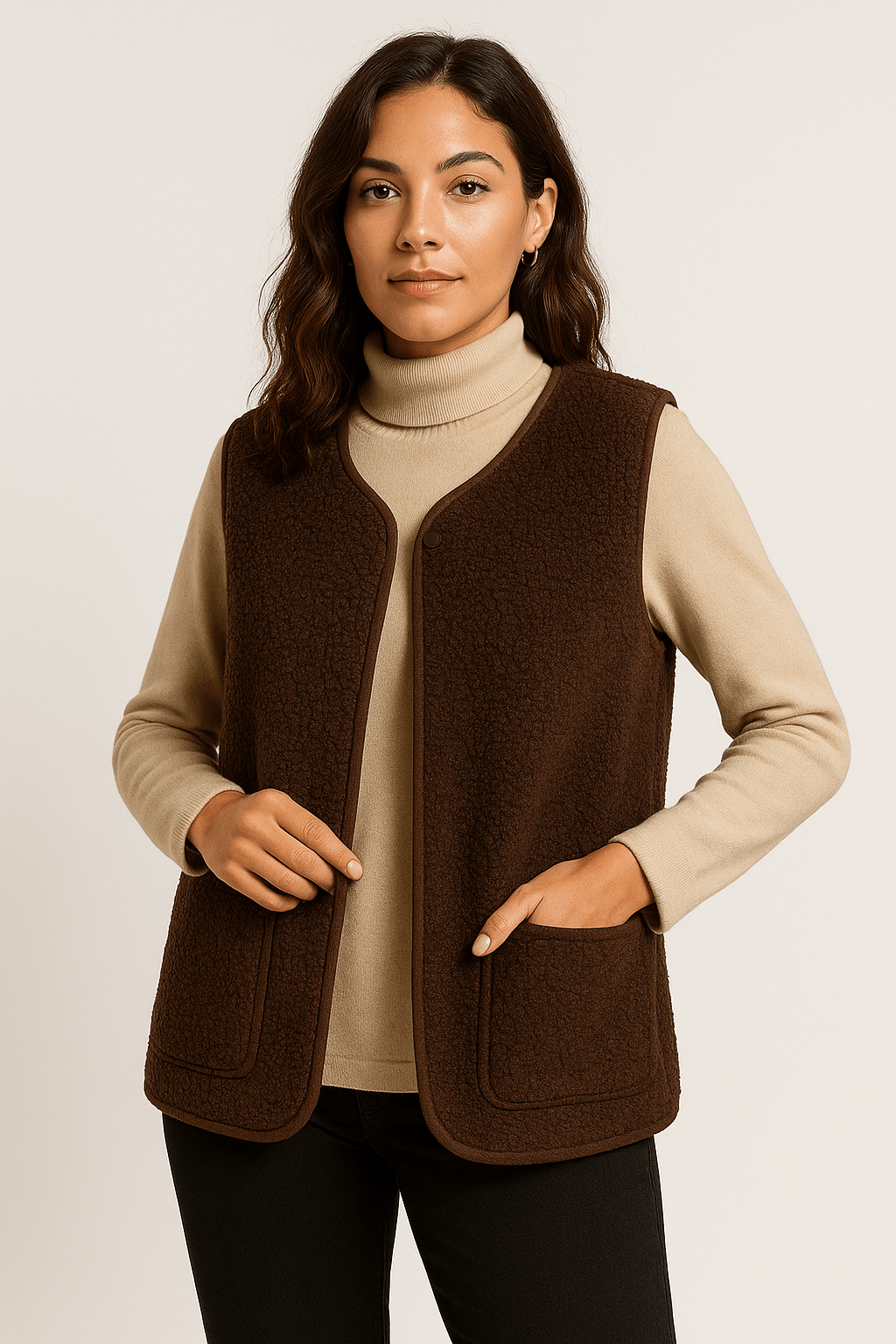 Gilet femme en peluche doux et léger pour la mi-saison 4
