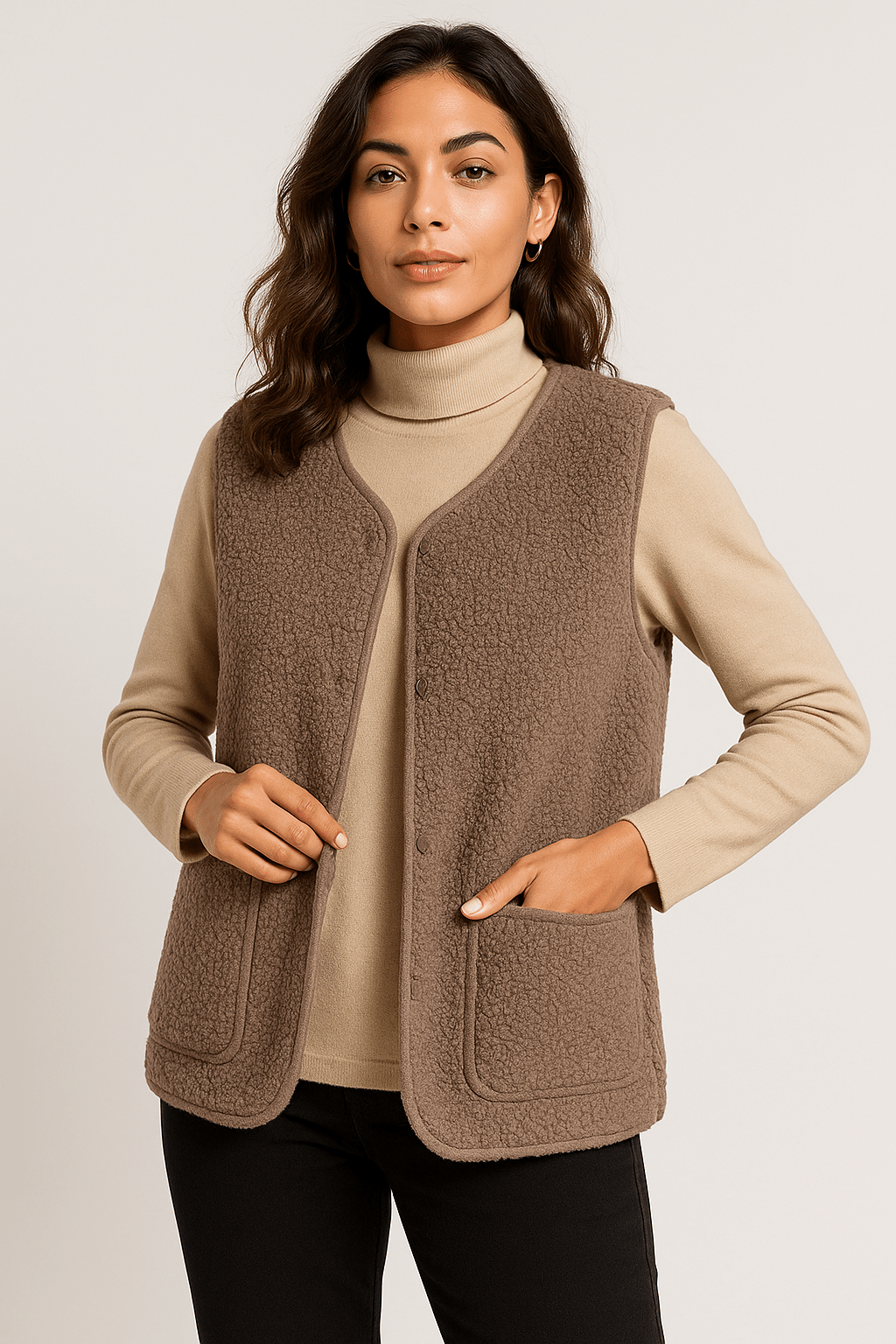 Gilet femme en peluche doux et léger pour la mi-saison 6