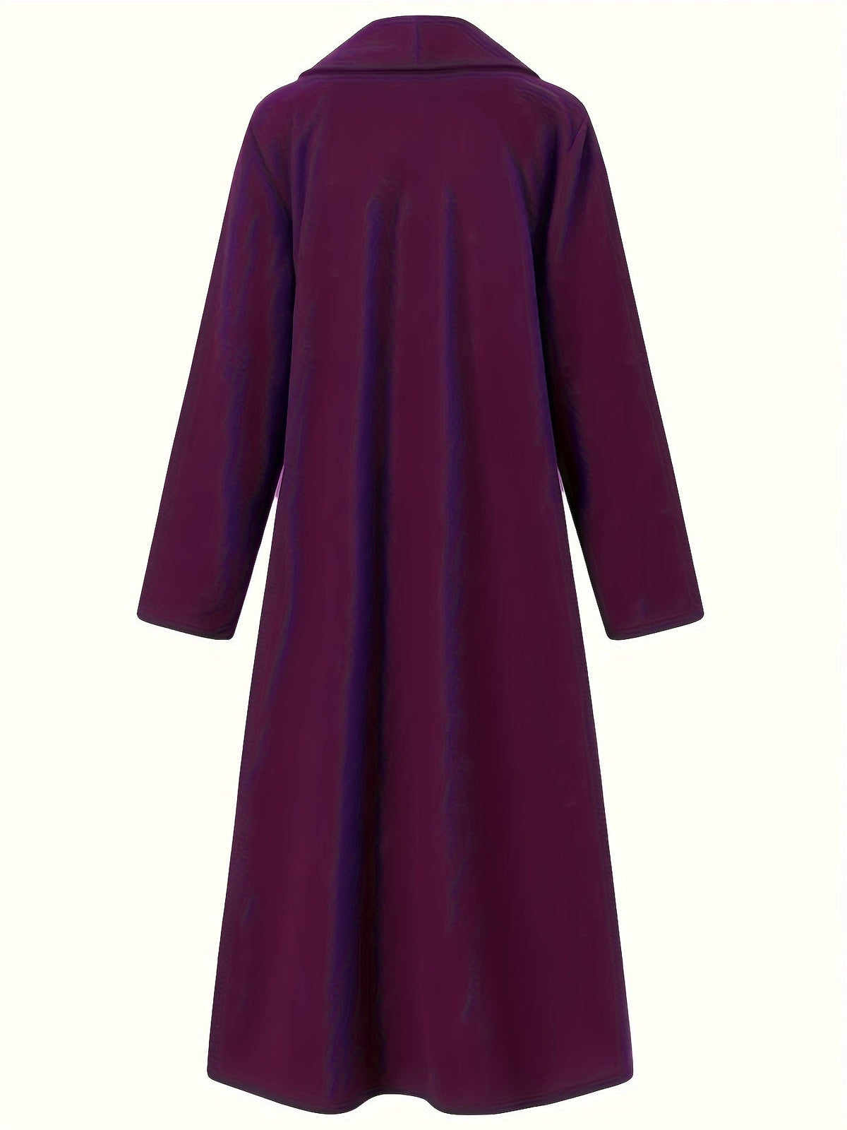 Manteau long femme en laine coupe évasée à col à revers 21