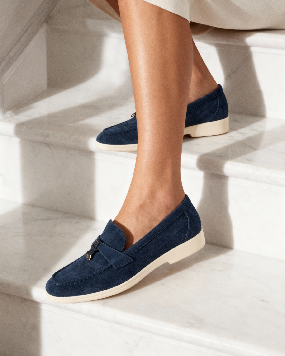 Mocassins femme en daim à enfiler 9