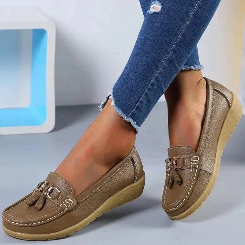 Mocassins femme en cuir respirant 4