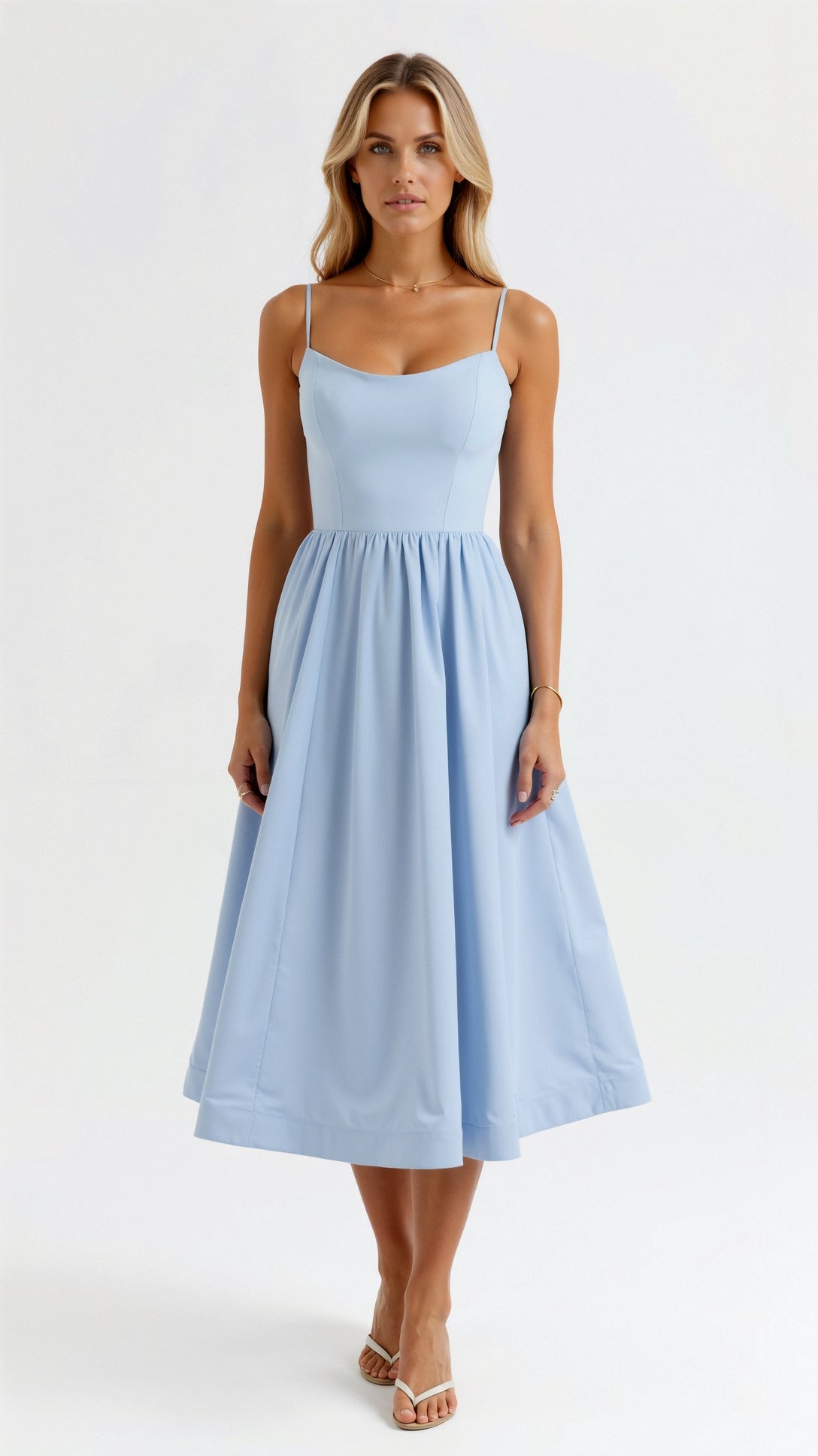 Robe midi fluide femme