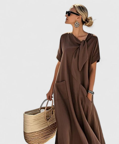 Robe maxi élégante d’été avec poches femme
