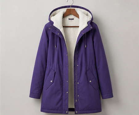 Parka d'hiver femme à capuche doublée polaire chaude et déperlante 5