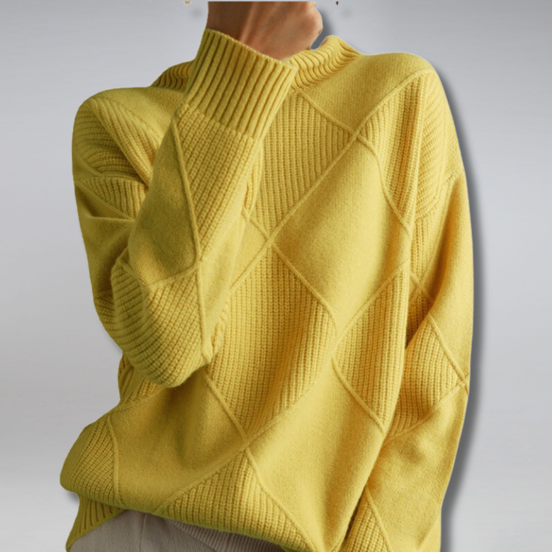 Pull col roulé femme en laine chaud et respirant 1