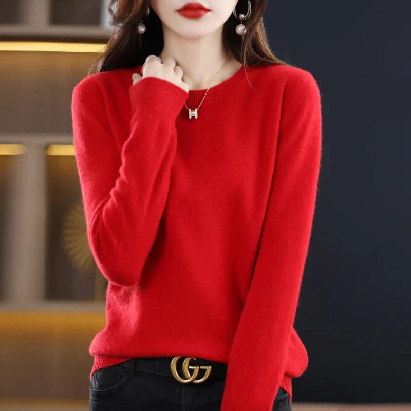 Pull en laine femme doux et chaud pour l'automne et l'hiver 11