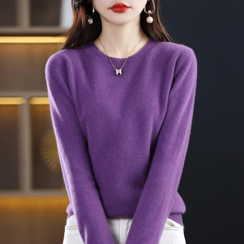 Pull en laine femme doux et chaud pour l'automne et l'hiver 14