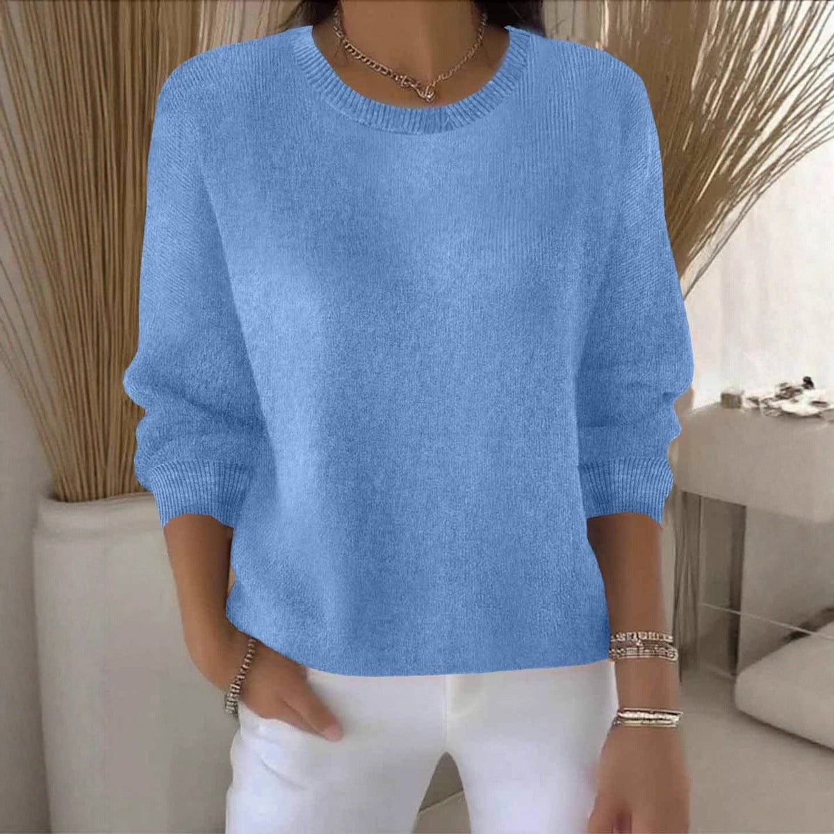 Pull en maille douce femme à coupe fluide 10