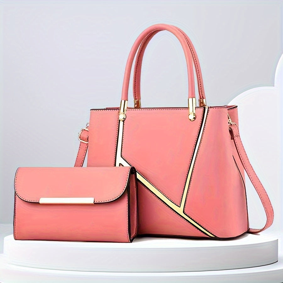 Sac à main femme deux pièces avec pochette assortie 3