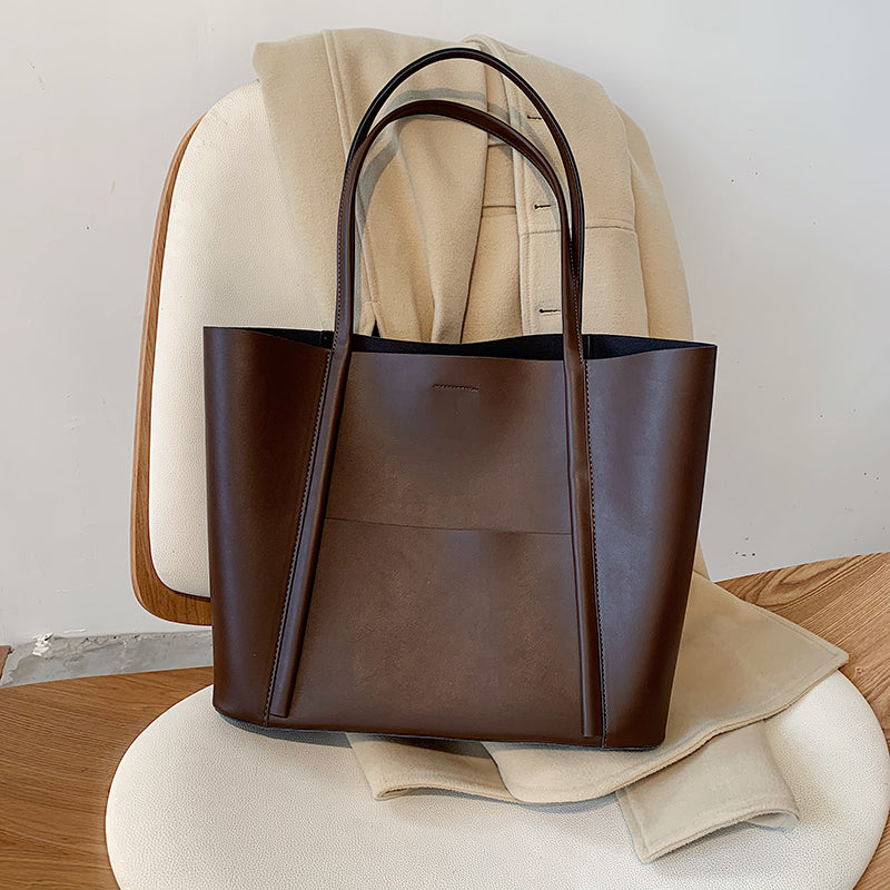 Sac à main femme en cuir avec anse et grande contenance 6