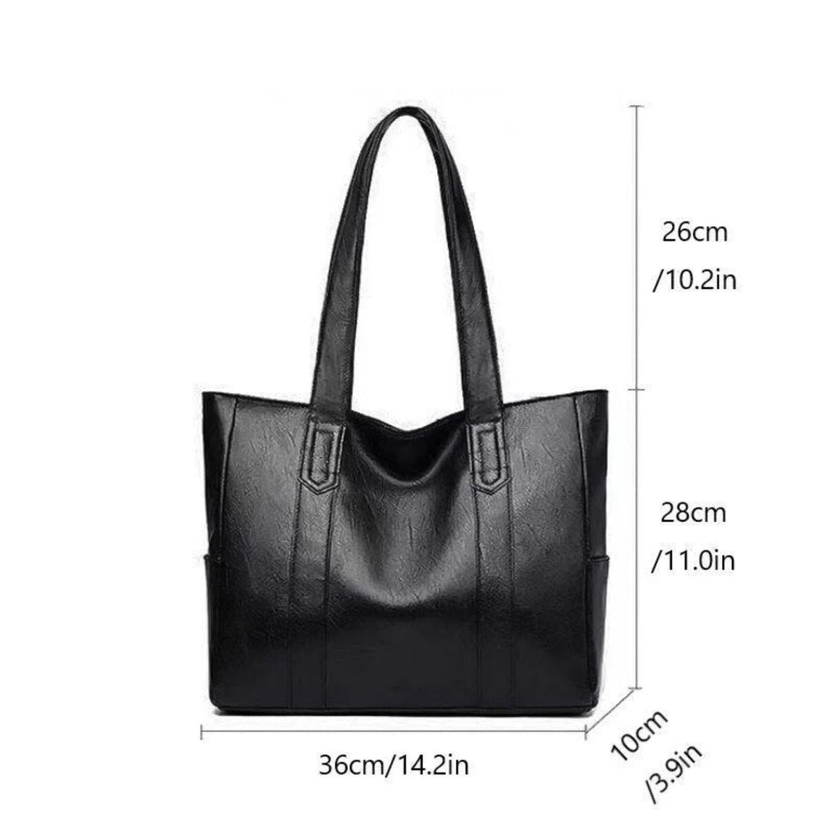 Sac cabas femme grand format avec anses longues et fermeture éclair 5