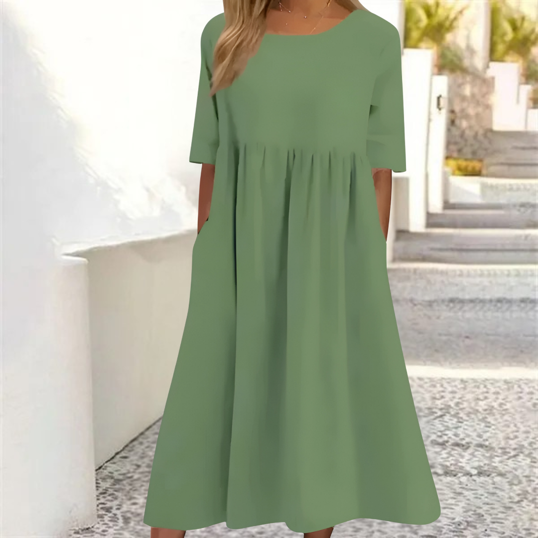 Robe midi d’été à coupe décontractée femme