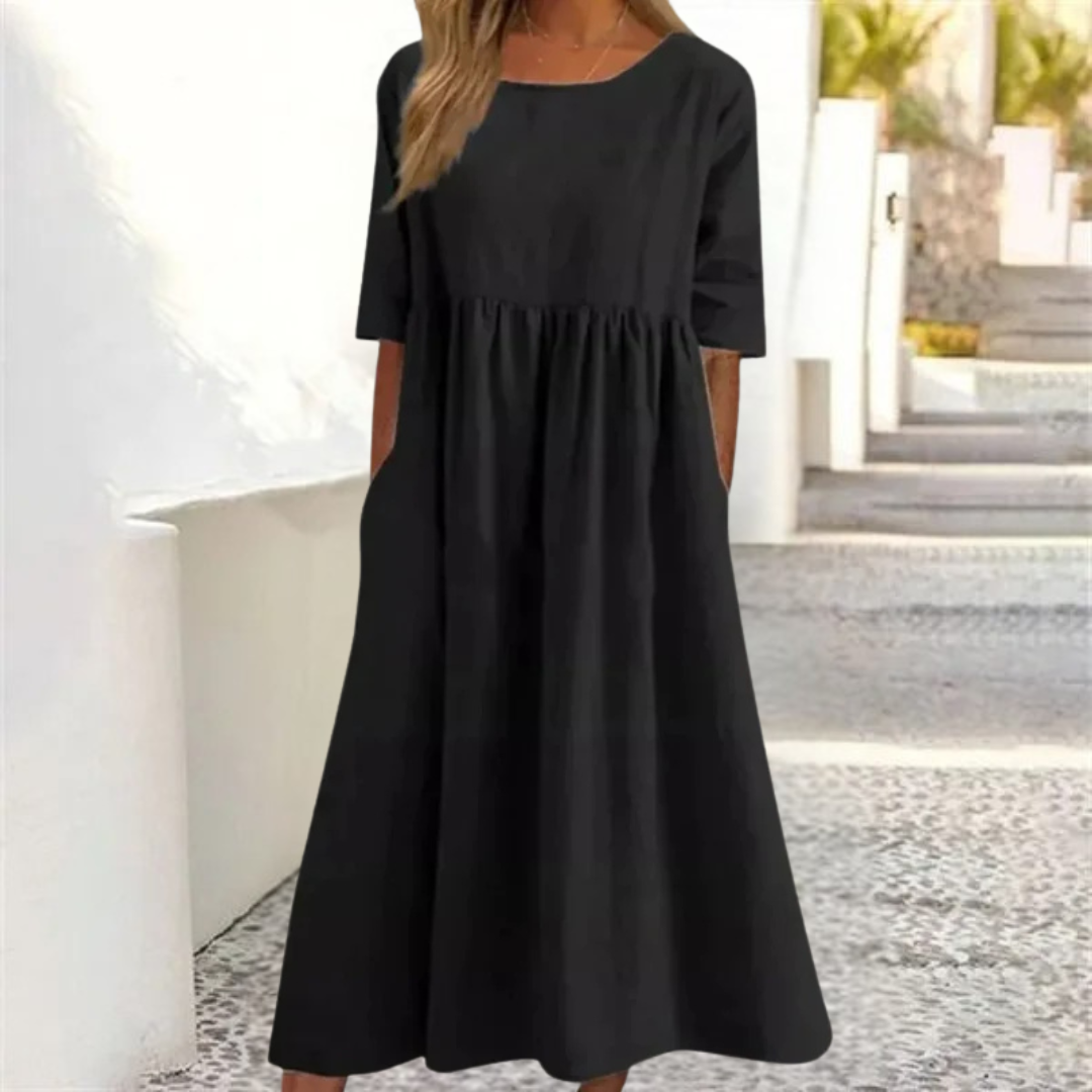Robe midi d’été à coupe décontractée femme