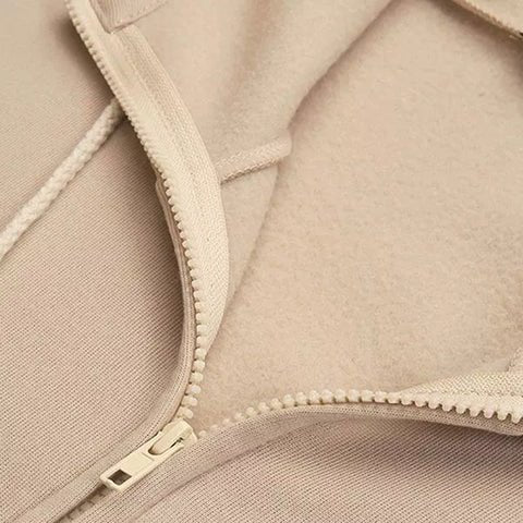 Sweat à capuche femme zippé oversize en molleton avec poches 12