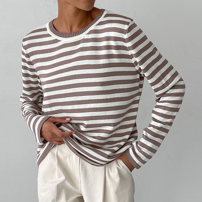 Sweat femme à rayures et coupe ample pour le quotidien 2