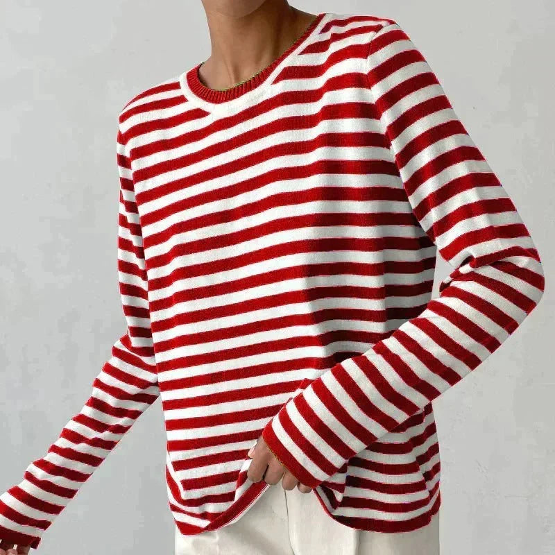 Sweat femme à rayures et coupe ample pour le quotidien 4