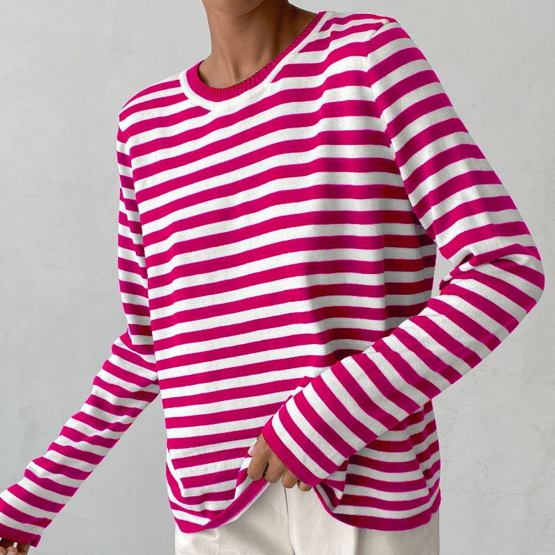 Sweat femme à rayures et coupe ample pour le quotidien 6