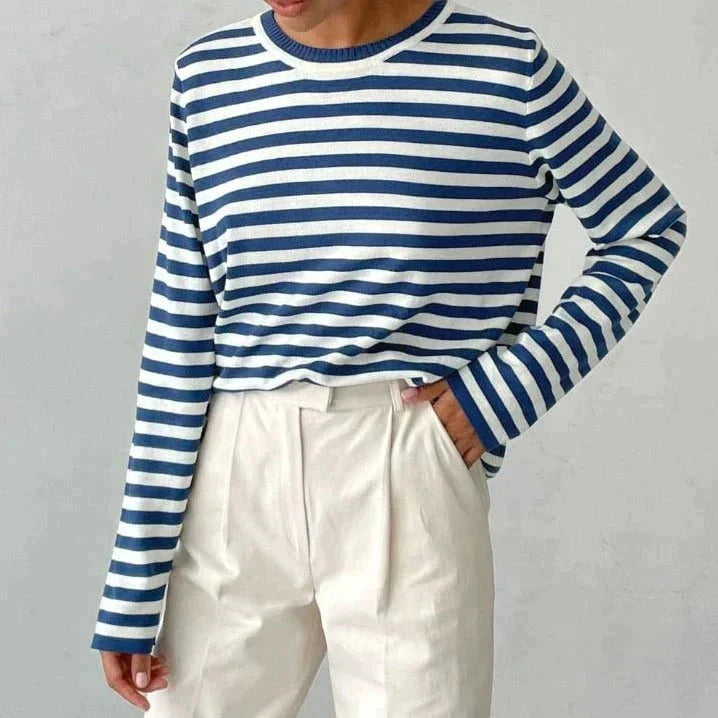 Sweat femme à rayures et coupe ample pour le quotidien 9
