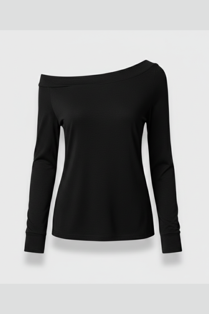 Top manches longues femme à épaules dénudées et coupe ajustée 6