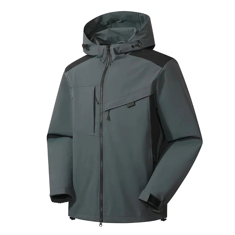 Veste de pluie imperméable femme à capuche, coutures étanchées et poches zippées 12