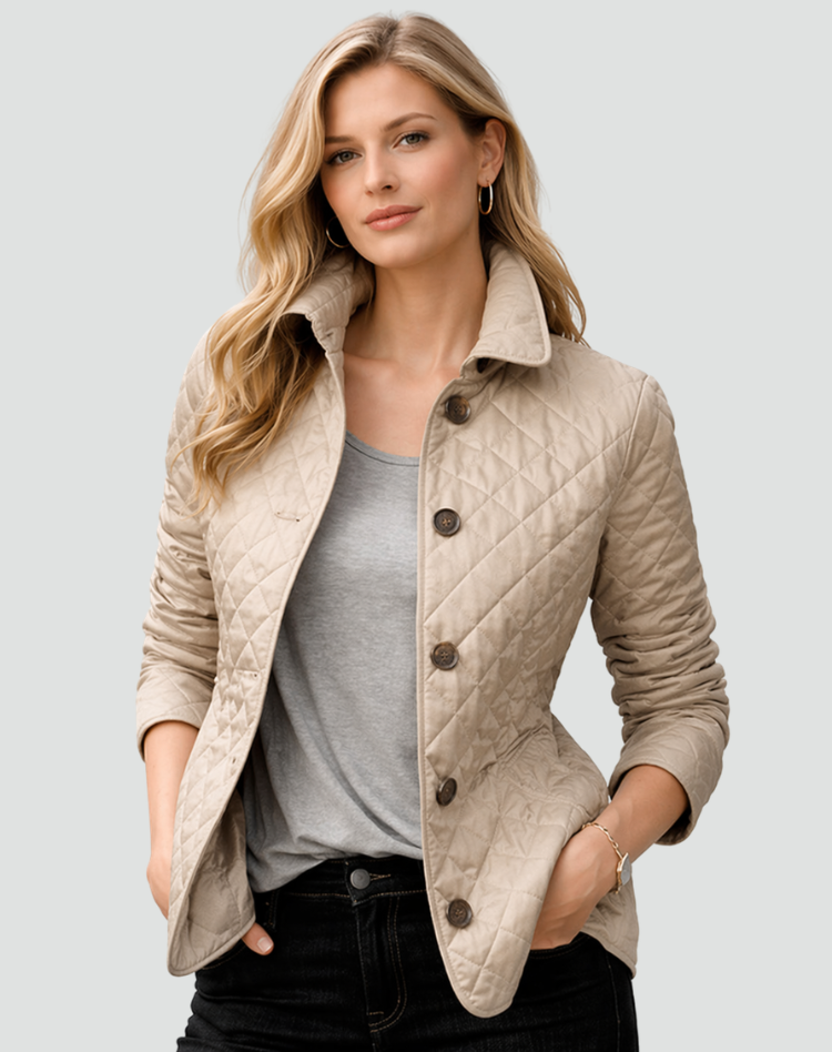 Veste matelassée femme boutonnée à col chemise 3
